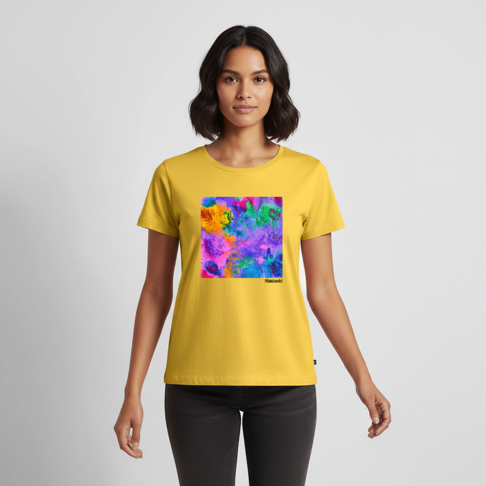 Frauen Premium T-Shirt "Lotus" - Sonnengelb