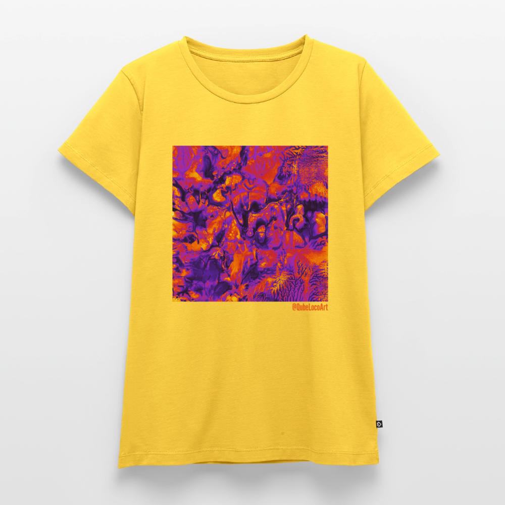 Frauen Premium T-Shirt "Vortex" - Sonnengelb