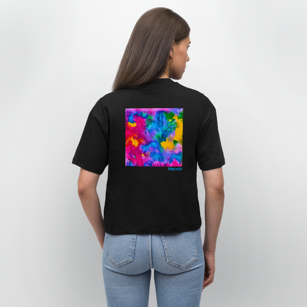 Stanley/Stella Frauen Boxy Bio-T-Shirt  | Design No. 4 - Schwarz