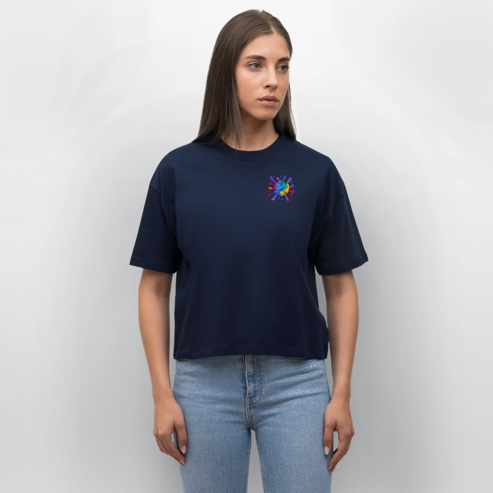 Stanley/Stella Frauen Boxy Bio-T-Shirt  | Design No. 4 - Navy