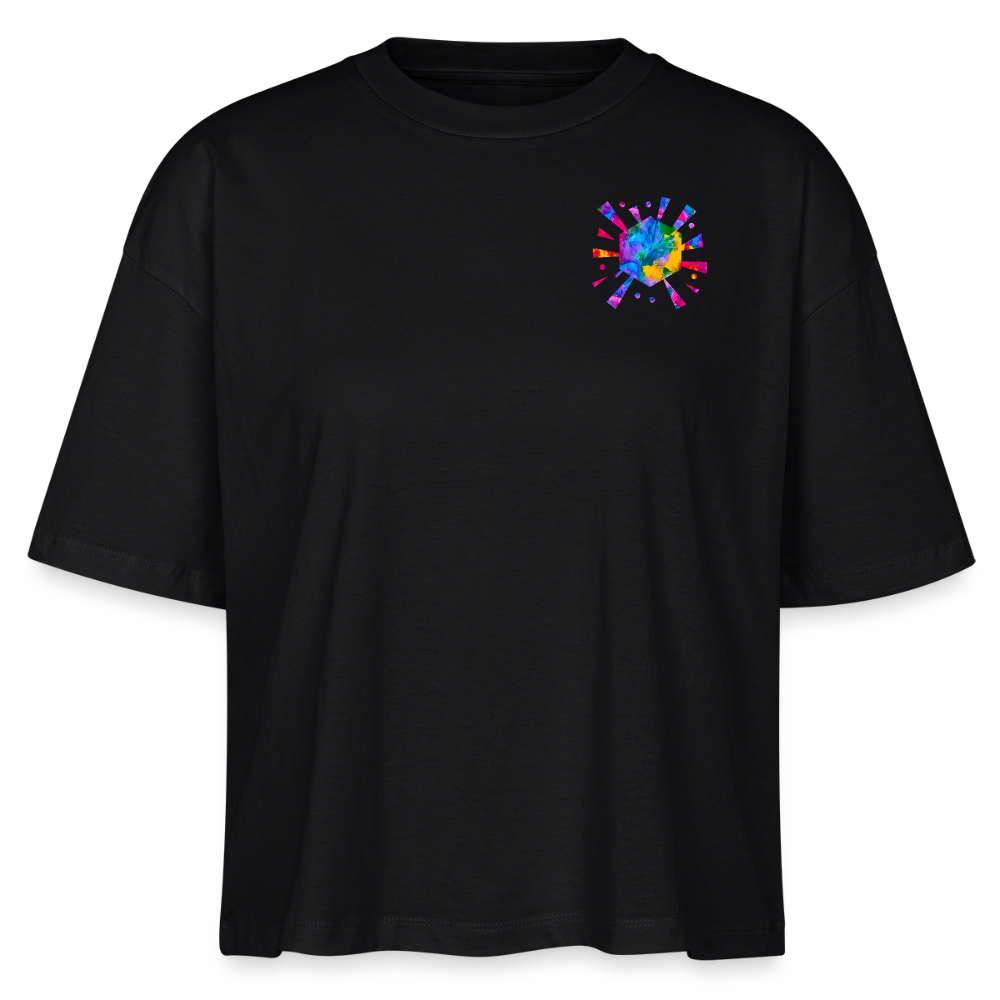 Stanley/Stella Frauen Boxy Bio-T-Shirt  | Design No. 4 - Schwarz