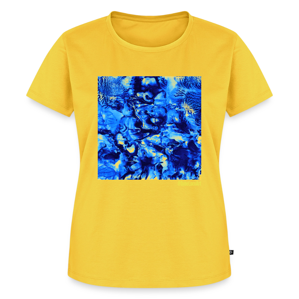 Frauen Premium T-Shirt "Nexus" - Sonnengelb
